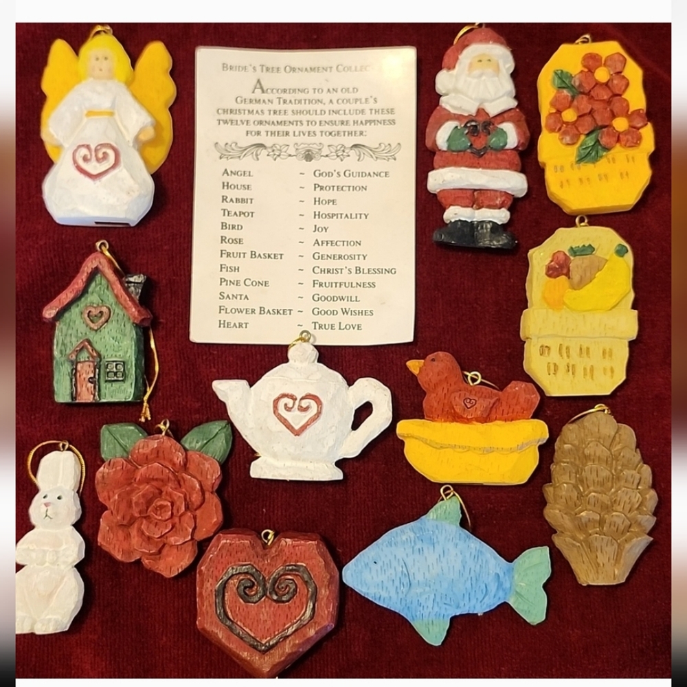 Bride’s Tree Ornament Collection 12-Piece Set w/ Meaning Card